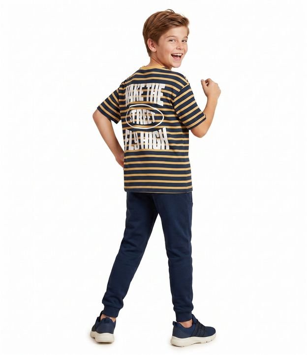 Remera Infantil en Algodón Street Listrado - Talle 5 a 14 años 1