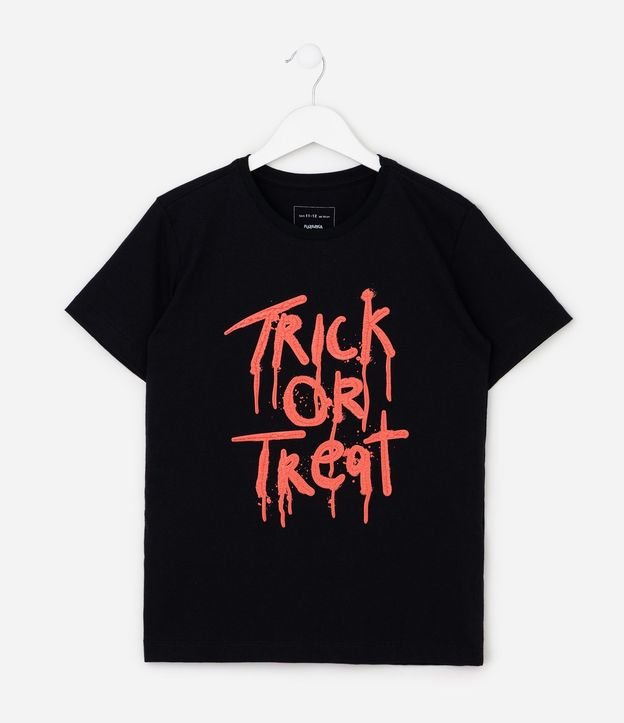 Remera Infantil en Algodón Trick or Treat Halloween - Talle 5 a 14 años