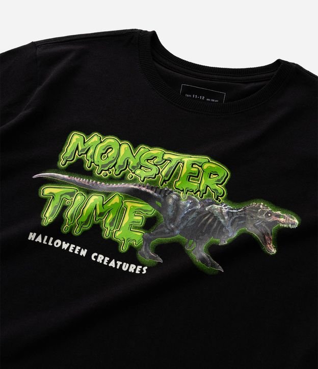 Remera Infantil en Algodón Dinosaurio Brilla en la Oscuridad - Talle 5 a 14 años 6