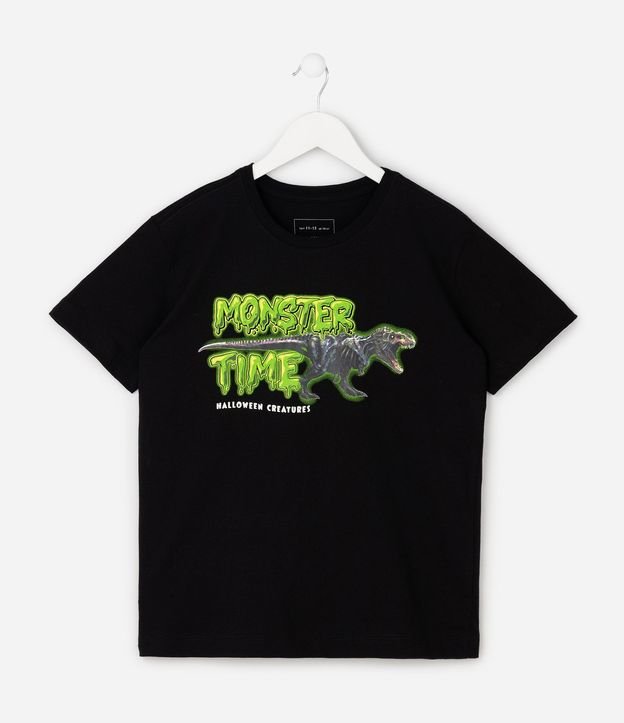 Remera Infantil en Algodón Dinosaurio Brilla en la Oscuridad - Talle 5 a 14 años 7