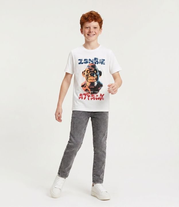 Remera Infantil en Algodón Halloween Brilla en la Oscuridad - Talle 5 a 14 años 2