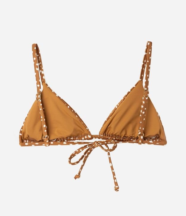 Bikini Top Triangular Fruncido con Estampado Animal Print 2