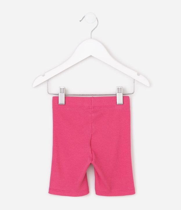 Short Infantil en Rib Ciclista con Frutilla - Talle 1 a 6 años 2