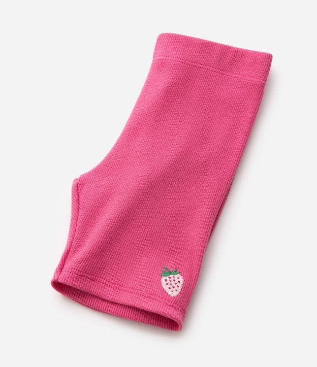 Short Infantil en Rib Ciclista con Frutilla - Talle 1 a 6 años 4