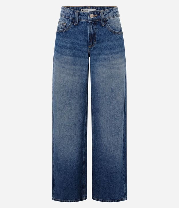 Pantalón Wide en Jeans con Tiro Bajo y Bolsillos 6