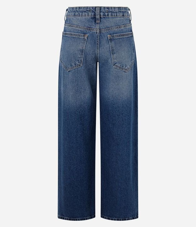 Pantalón Wide en Jeans con Tiro Bajo y Bolsillos 7