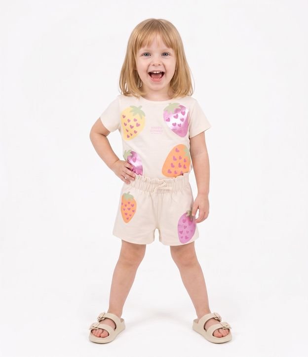 Remera Infantil en Algodón Estampada con Frutas - Talle 1 a 6 años 1