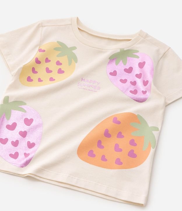 Remera Infantil en Algodón Estampada con Frutas - Talle 1 a 6 años 4
