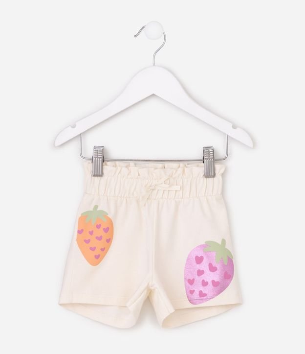 Short Infantil en Cotton Frutillas Tam - 1 a 6 años