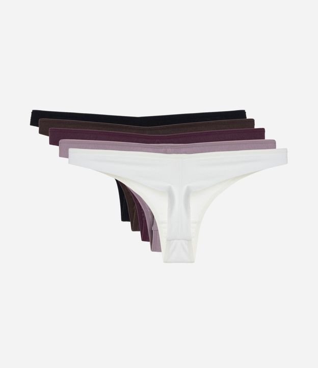 Kit 05 Bombachas Bikini Hilo Doble en Algodón 2