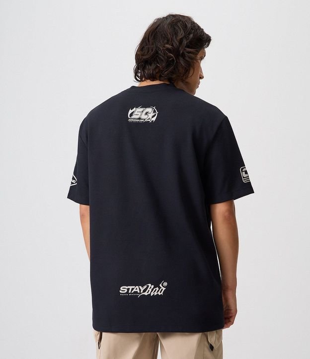 Remera Relaxed con Logotipos Localizados 3