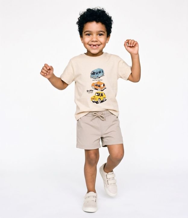 Remera Infantil en Algodón Poim Estampado Carros -Talle 1 a 6 años 1