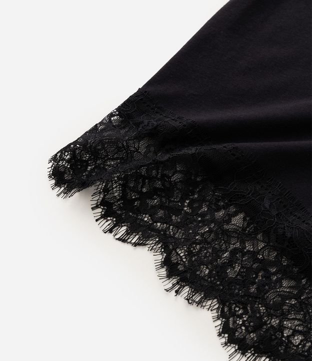 Remera Infantil en Algodón Asimétrico con Encaje en el Bajo - Talle 5 a 16 años 4