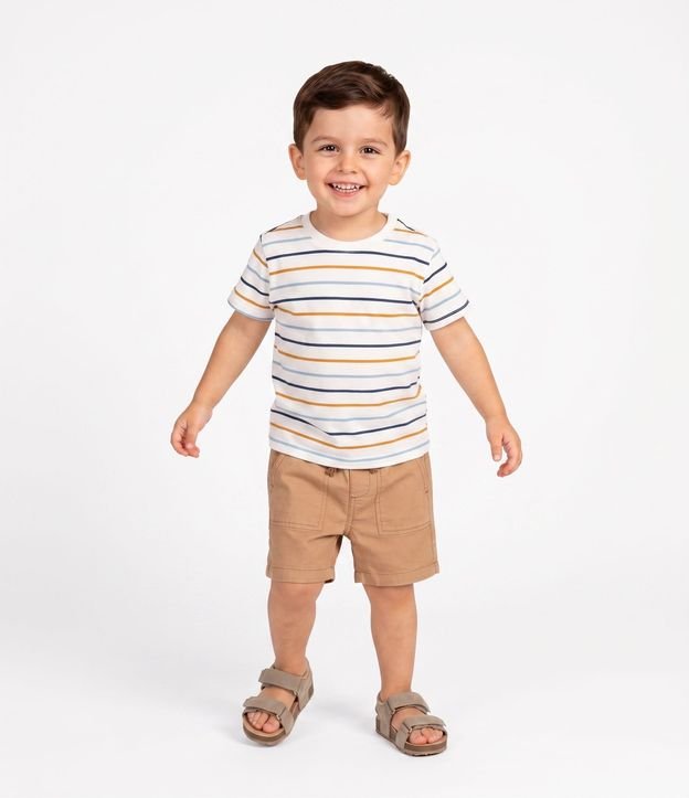 Remera Infantil en Algodón con Rayas Coloridas - Talle 1 a 6 años 1