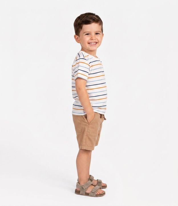 Remera Infantil en Algodón con Rayas Coloridas - Talle 1 a 6 años 2
