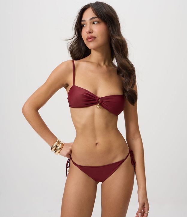 Bikini Top Bandeau en Microfibra con Adorno Delantero 2