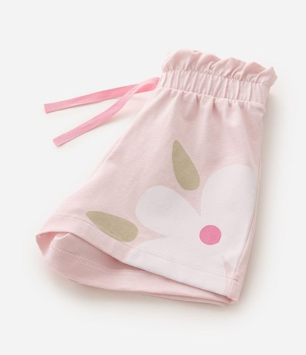 Short Clochard Infantil en Algodón con Estampado Floral - Talle 1 a 6 años 4