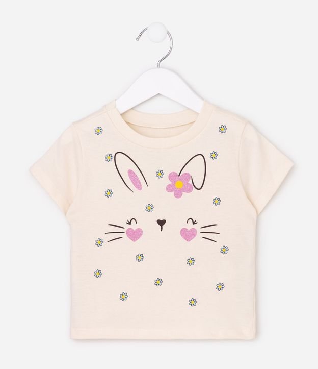Remera Infantil en Algodón con Florecitas - Talle 1 a 6 años