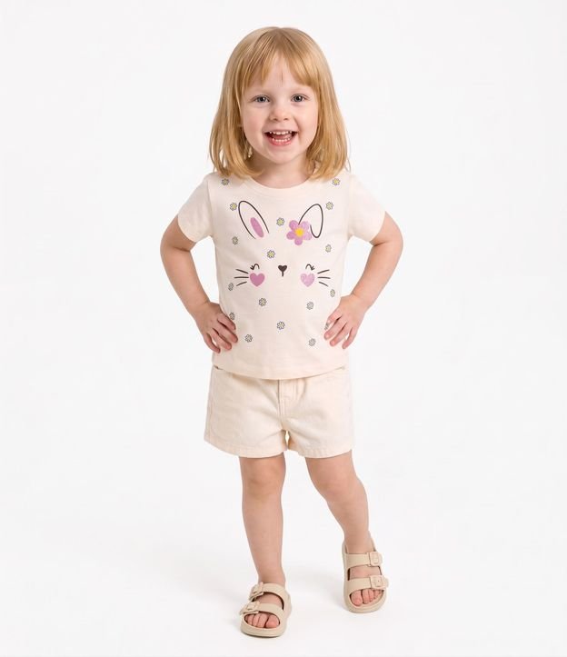 Remera Infantil en Algodón con Florecitas - Talle 1 a 6 años 1