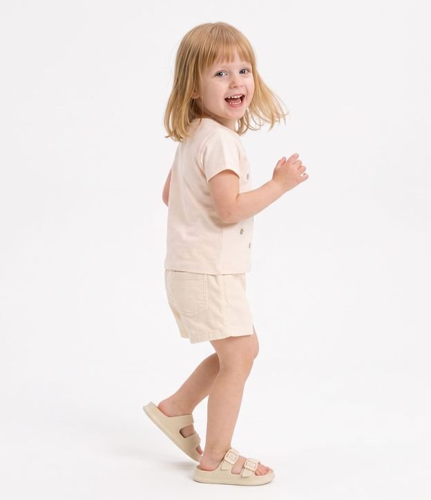 Remera Infantil en Algodón con Florecitas - Talle 1 a 6 años 2