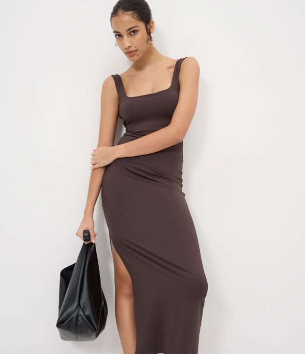 Vestido Long Midi en Poliamida con Escote en la Espalda 2