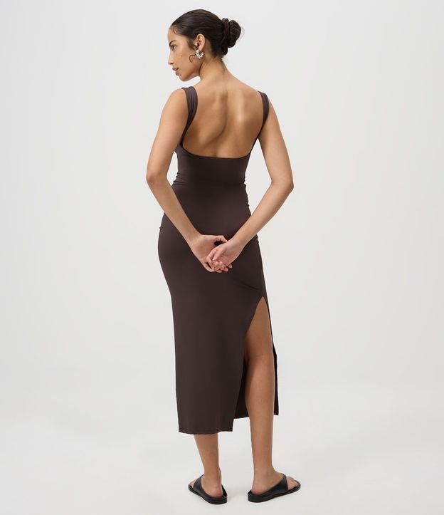 Vestido Long Midi en Poliamida con Escote en la Espalda 4