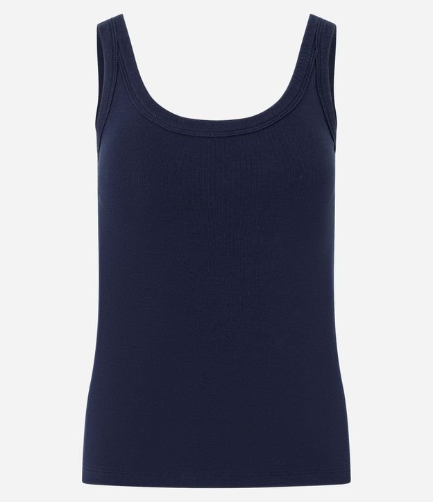 Musculosa Básica en Rib con Breteles Anchos