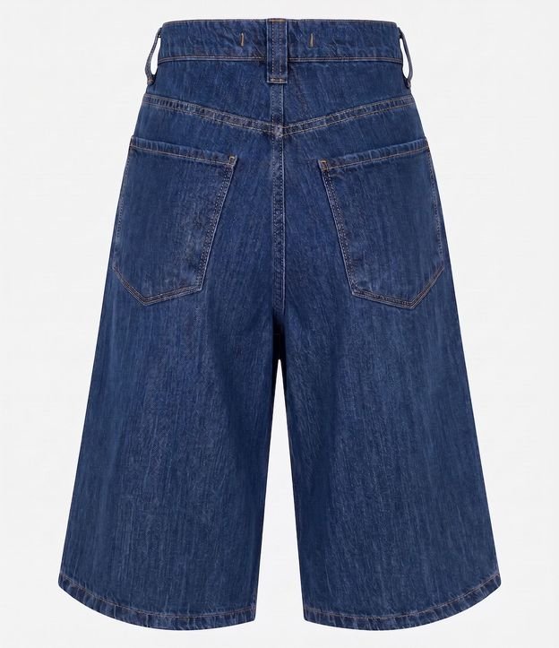 Bermuda Long en Jeans con Cintura Alta y Bolsillos 6