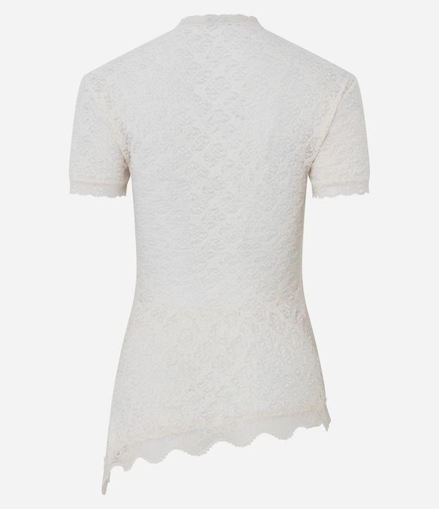 Blusa en Encaje con Bajo Asimétrico 7