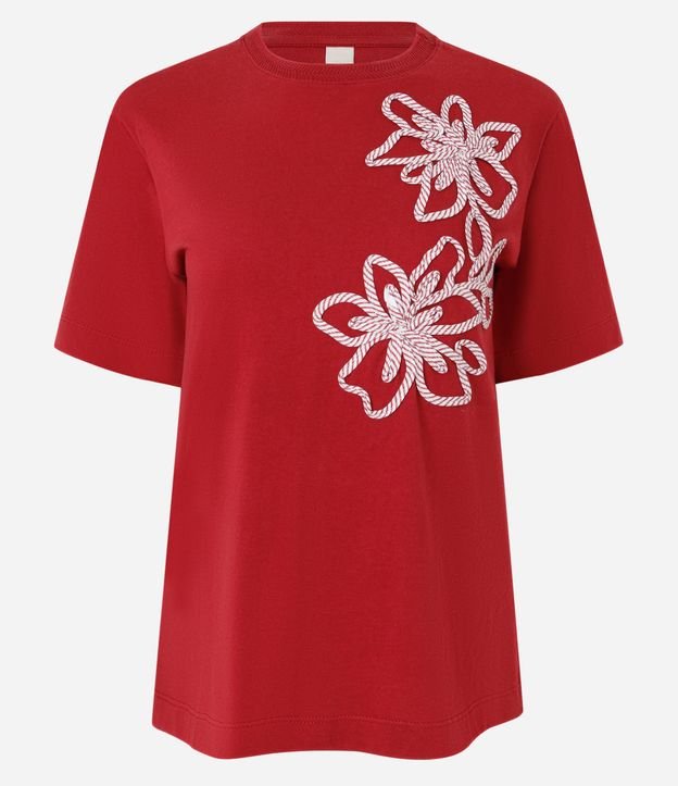 Blusa en Algodón con Bordado Floral Localizado 5