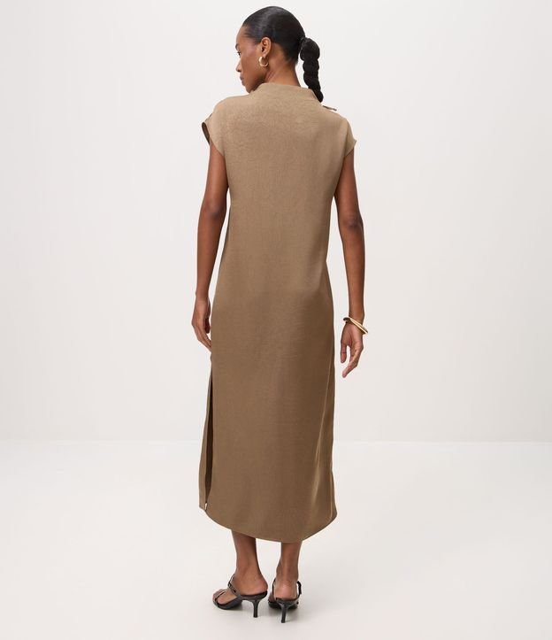Vestido Túnica Satinado con Cierre Delantero 4
