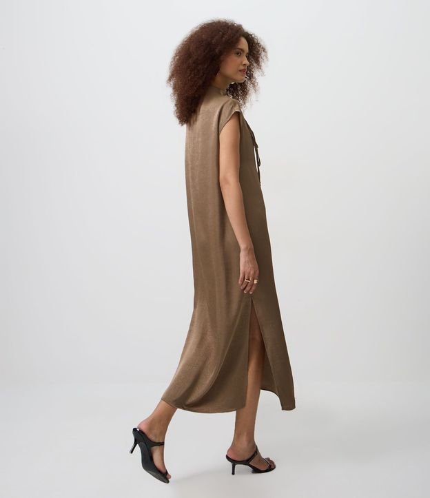 Vestido Túnica Satinado con Cierre Delantero 5