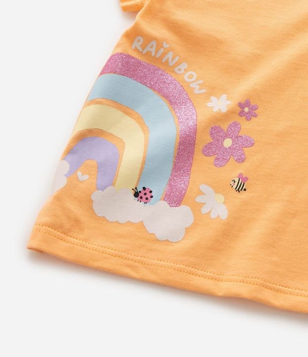 Remera Infantil en Algodón Poim Estampa de Unicórnio con Bolsillo Pequeño - Talle 1 a 6 años 6