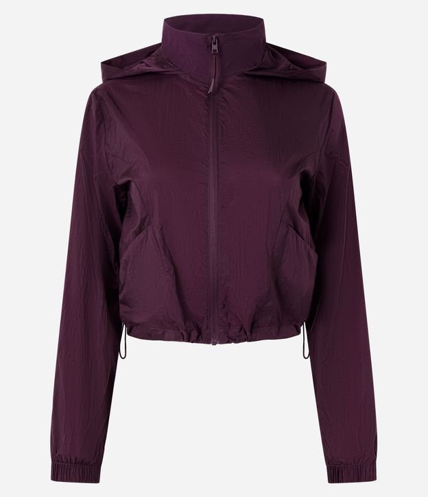 Campera Corta Viento Cropped Deportiva con Saco 5