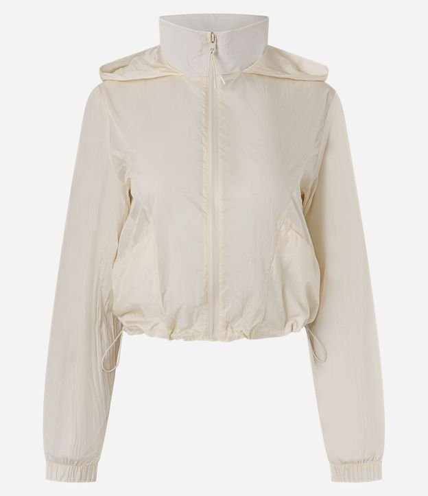Campera Corta Viento Cropped Deportiva con Saco 5