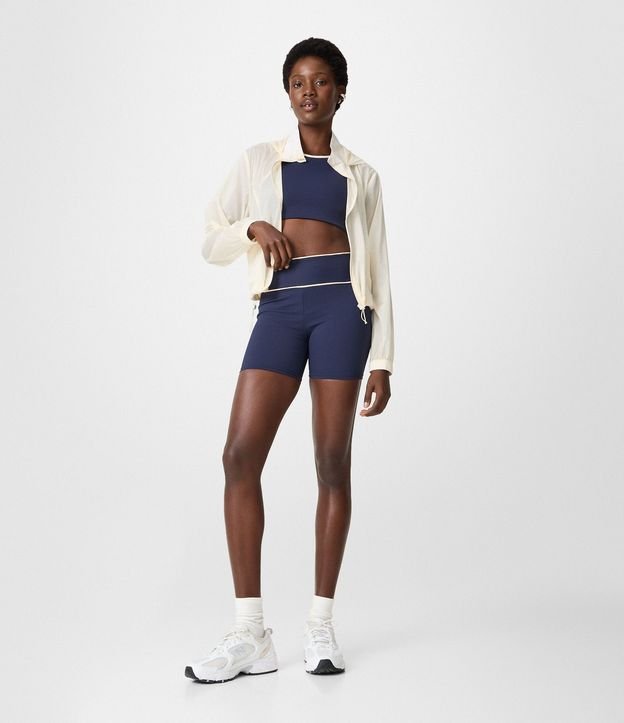 Campera Corta Viento Cropped Deportiva con Saco 2