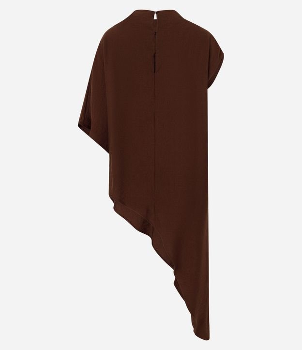 Blusa Over en Viscosa con Cuello Halter y Bajo Asimétrico 3