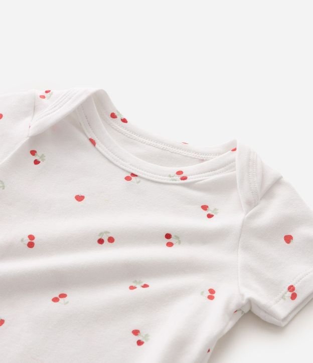 Body Bebé en Algodón Estampado Cerezas y Frutillas - Talle RN a 18 Meses 6