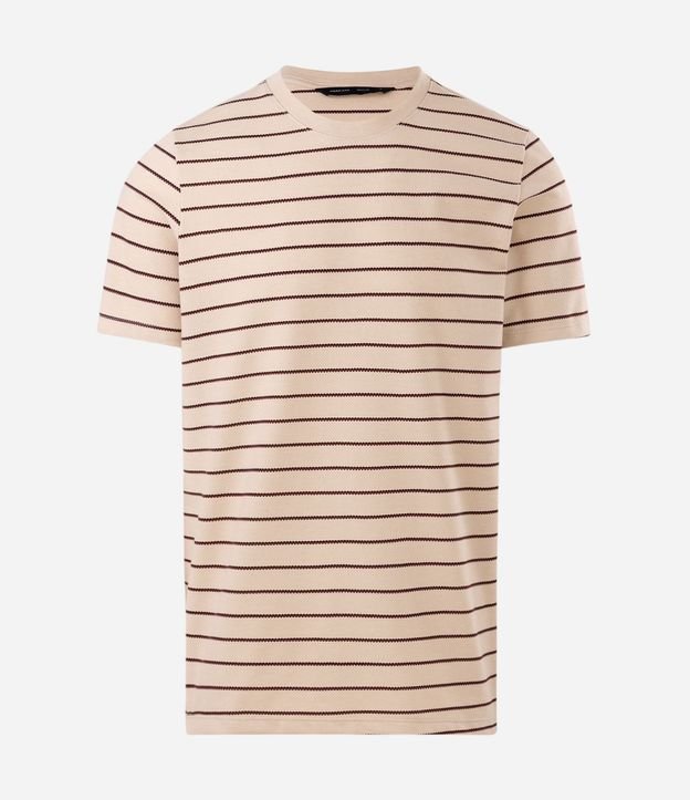 Remera Regular Rayada con Hilo Teñido 5