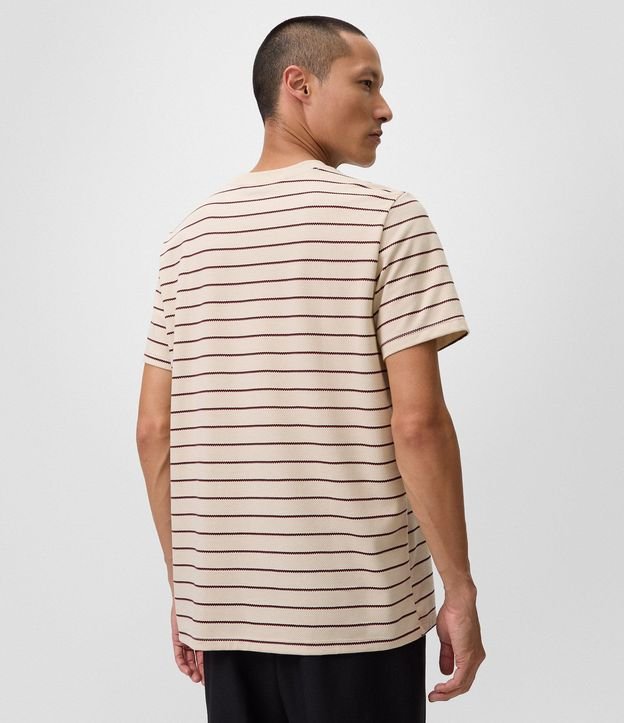 Remera Regular Rayada con Hilo Teñido 3