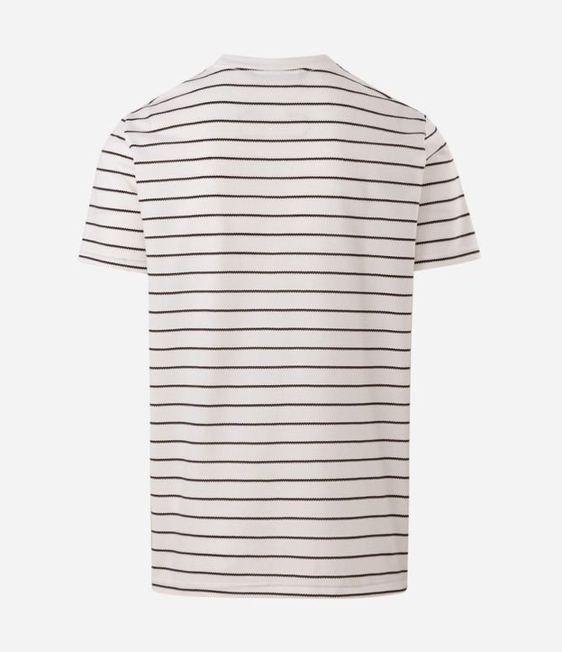 Remera Regular Rayada con Hilo Teñido 6