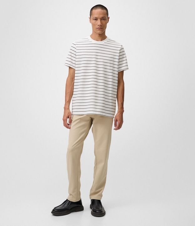 Remera Regular Rayada con Hilo Teñido 2