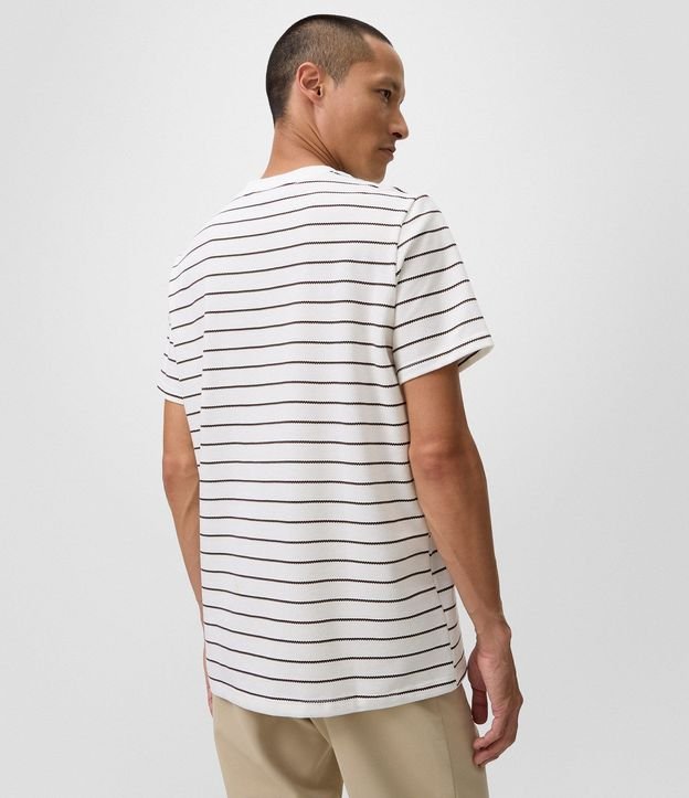 Remera Regular Rayada con Hilo Teñido 3