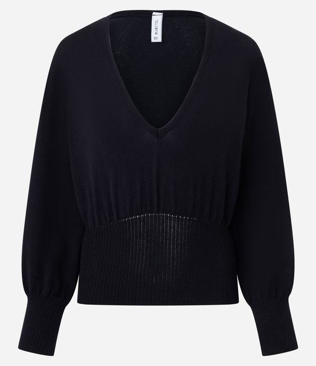 Blusa en Punto con Escote V Profundo 5