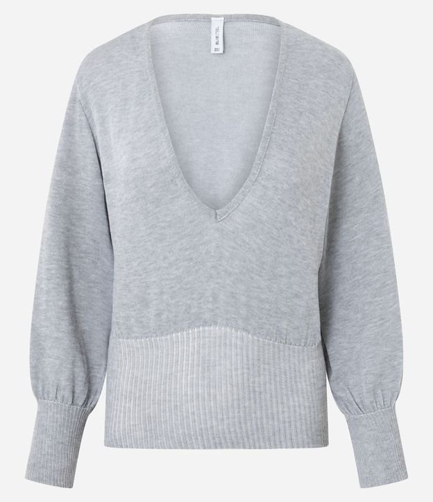 Blusa en Punto con Escote V Profundo 5