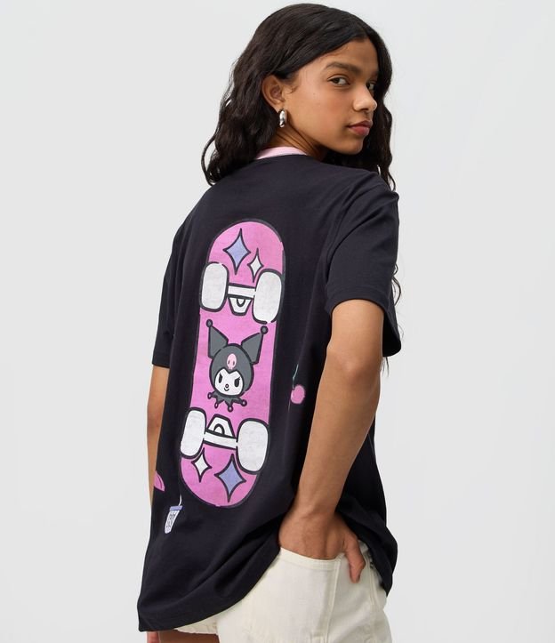 Remera en Algodón con Estampado de Skate y Kuromi 4