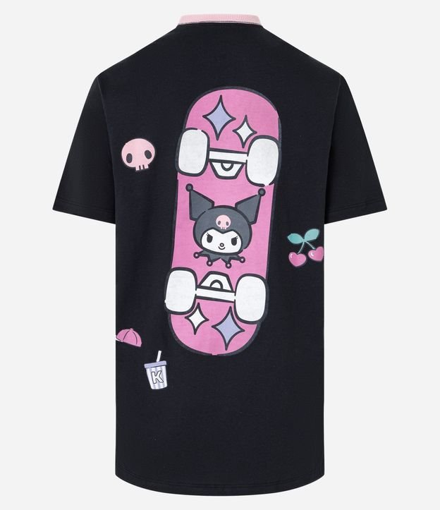 Remera en Algodón con Estampado de Skate y Kuromi 6