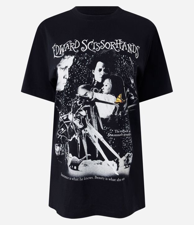 Remera con Estampado Edward Manos de Tijera en Algodón