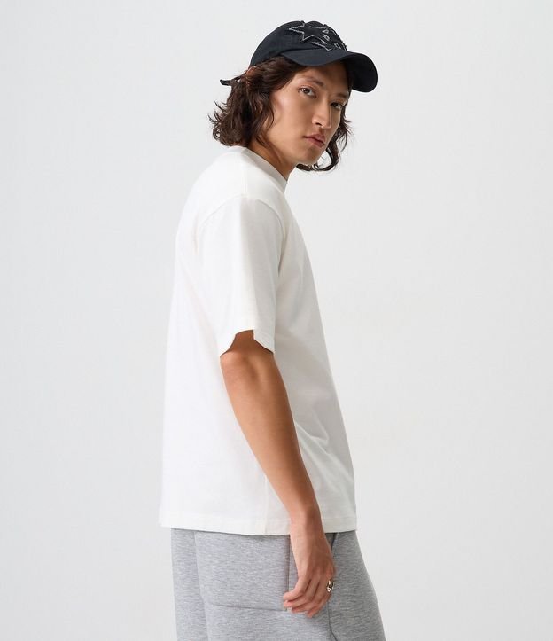Remera Boxy en Algodón con Cuello Mock Neck 3