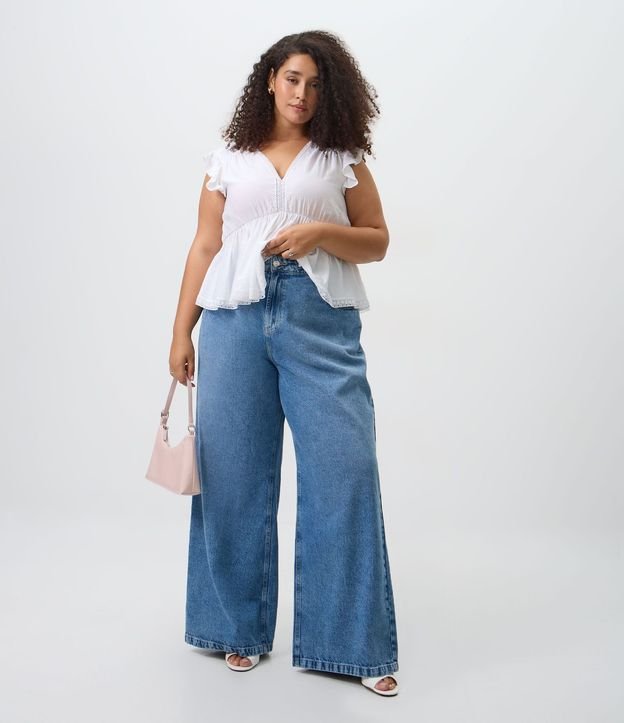 Pantalón de Jean Wide Leg Curve & Plus Size